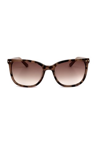 Calvin Klein okulary przeciwsłoneczne damskie kolor brązowy