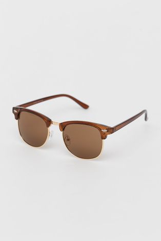 Only & Sons okulary przeciwsłoneczne męskie kolor brązowy