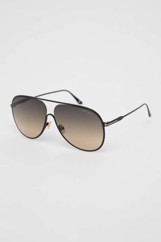 Γυαλιά ηλίου Tom Ford ανδρικός, χρώμα: μαύρο