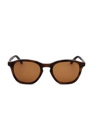 Calvin Klein okulary przeciwsłoneczne męskie kolor brązowy