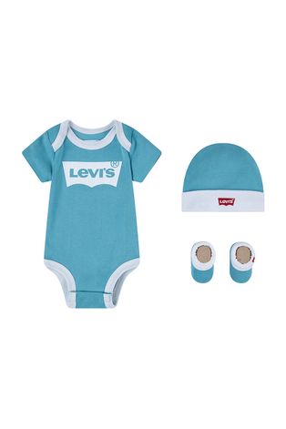 Levi's komplet niemowlęcy kolor turkusowy