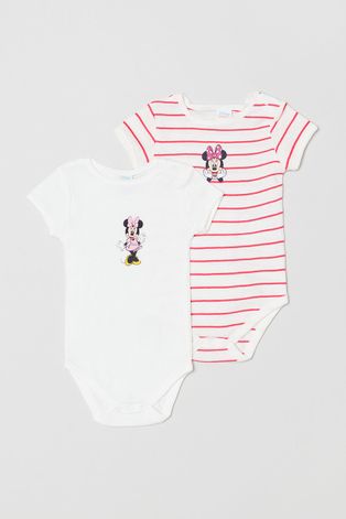 Pamučni bodi za bebe OVS X Disney (2-pack) boja: bijela