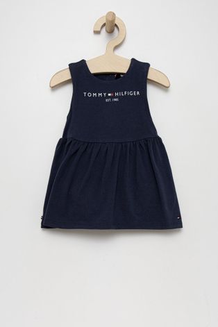 Tommy Hilfiger sukienka niemowlęca kolor granatowy