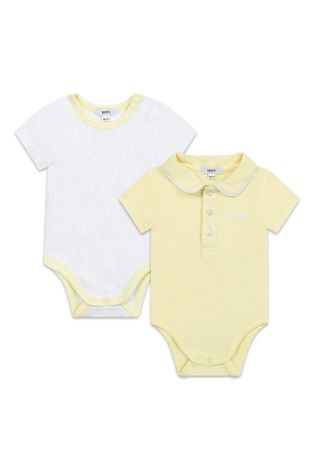 BOSS body niemowlęce (2-pack) kolor żółty