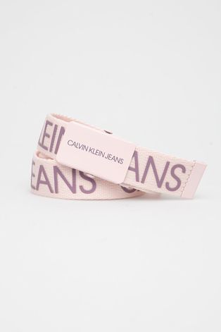 Pásek Calvin Klein Jeans růžová barva