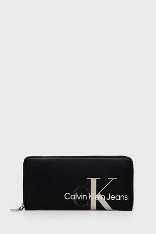Calvin Klein Jeans Portfel damski kolor czarny