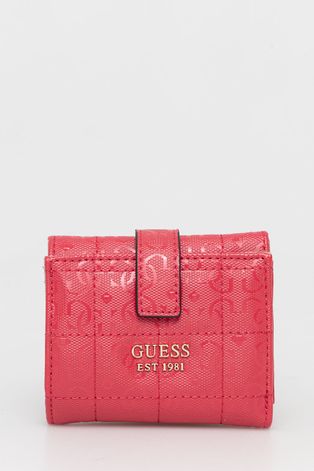 Πορτοφόλι Guess γυναικεία, χρώμα: ροζ