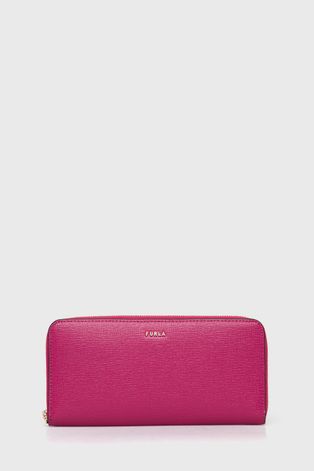 Шкіряний гаманець Furla Babylon жіночий колір рожевий