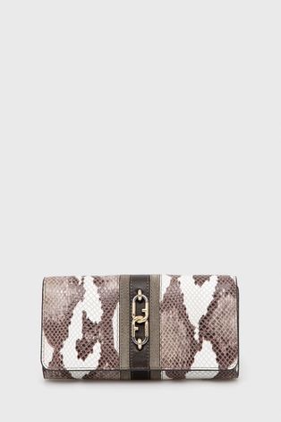 Шкіряний гаманець Furla Sirena Chain жіночий колір сірий