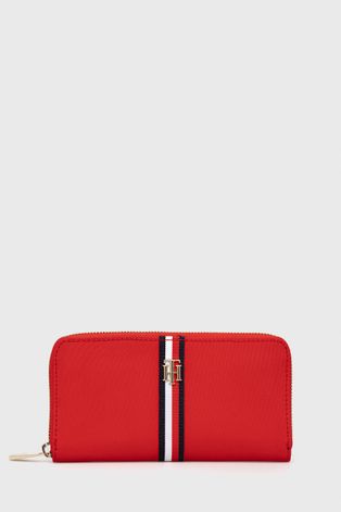 Πορτοφόλι Tommy Hilfiger γυναικεία, χρώμα: κόκκινο