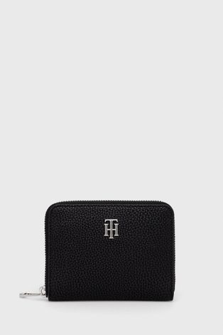 Πορτοφόλι Tommy Hilfiger γυναικεία, χρώμα: μαύρο