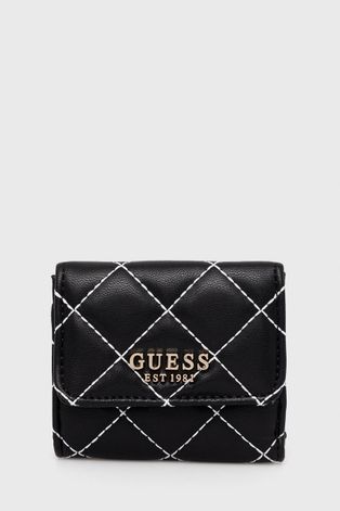 Πορτοφόλι Guess γυναικεία, χρώμα: μαύρο