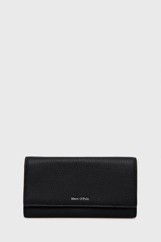 Kožená peněženka Marc O'Polo dámská, černá barva