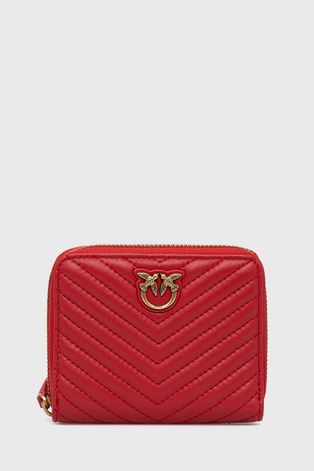 Δερμάτινο πορτοφόλι Pinko γυναικείo, χρώμα: κόκκινο