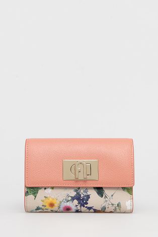 Шкіряний гаманець Furla жіночий колір рожевий