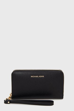 MICHAEL Michael Kors portfel skórzany damski kolor czarny
