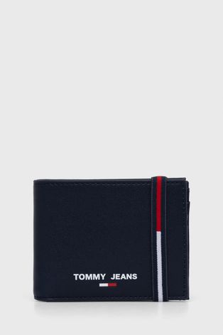 Peňaženka Tommy Jeans pánska, tmavomodrá farba