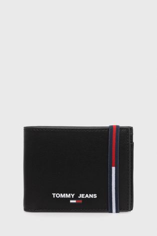 Peněženka Tommy Jeans pánská, černá barva