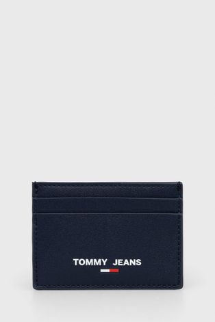 Puzdro na karty Tommy Jeans pánske, tmavomodrá farba