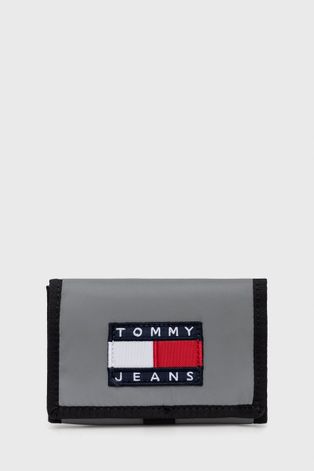 Peňaženka Tommy Jeans pánska, šedá farba