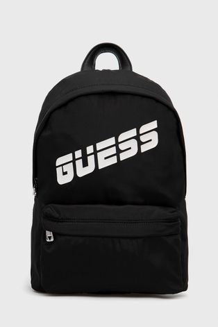Guess plecak kolor czarny duży z aplikacją