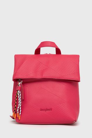 Desigual plecak damski kolor różowy duży gładki