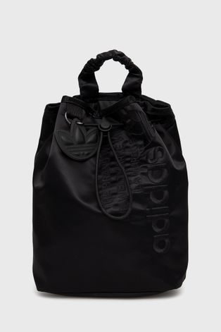 Batoh adidas Originals dámský, černá barva, malý, hladký
