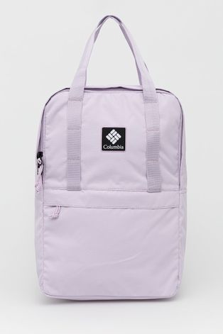 Columbia plecak damski kolor fioletowy duży gładki