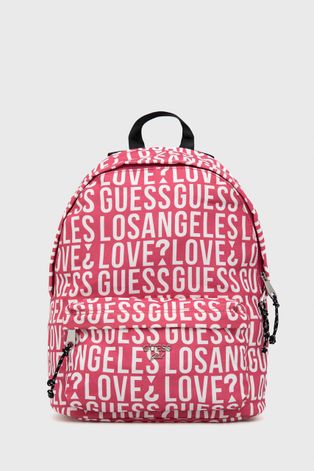 Guess Plecak kolor różowy duży wzorzysty