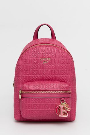 Detský ruksak Guess ružová farba, malý, jednofarebný