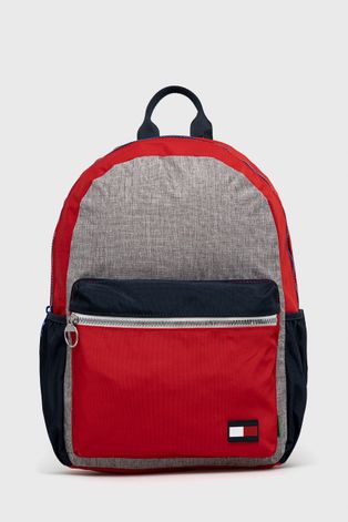 Дитячий рюкзак Tommy Hilfiger колір червоний великий візерунок