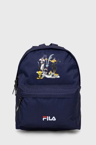 Дитячий рюкзак Fila колір синій великий з принтом