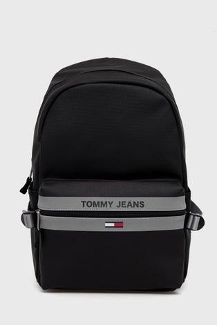 Batoh Tommy Jeans pánský, černá barva, velký, hladký