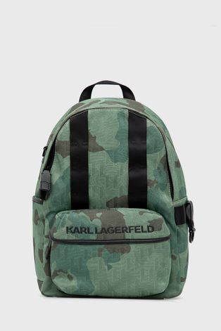 Karl Lagerfeld plecak męski kolor zielony duży wzorzysty