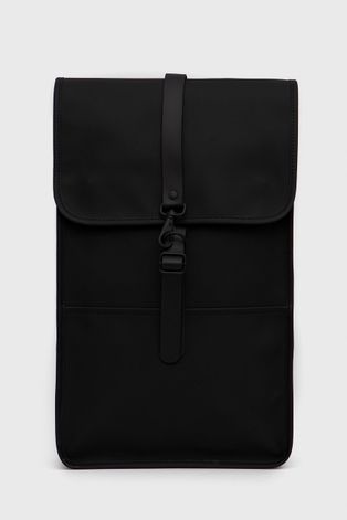 Rains plecak 12200 Backpack kolor czarny duży gładki