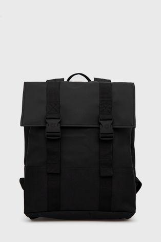 Rains plecak 13710 Buckle MSN Bag kolor czarny duży gładki