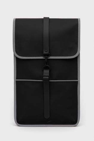 Rains plecak 14090 Backpack Reflective kolor czarny duży gładki