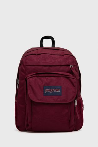 Рюкзак Jansport цвет бордовый большой с аппликацией