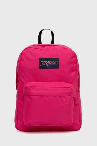 Рюкзак Jansport колір рожевий великий з аплікацією