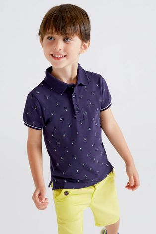 Dětské polo tričko Mayoral tmavomodrá barva, s aplikací