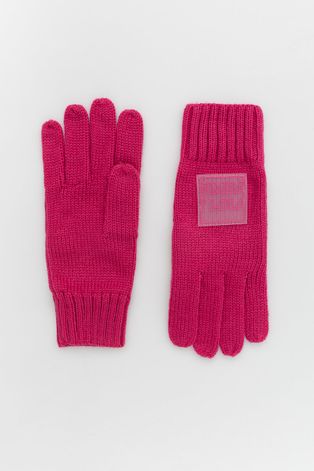 Γάντια Bimba Y Lola γυναικεία, χρώμα: ροζ