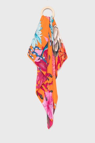 Vratna marama Desigual za žene, boja: narančasta, s uzorkom