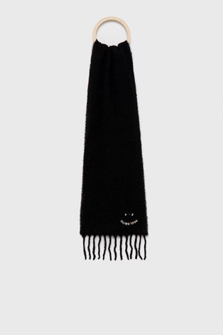 Вълнен шал Paul Smith в черно с изчистен дизайн