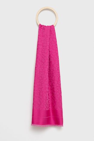 Vunena marama Boss boja: ružičasta, s uzorkom