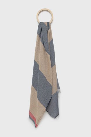 Шарф Sisley чоловічий колір бежевий візерунок
