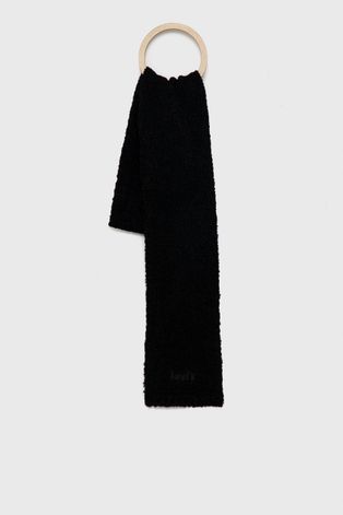 Levi's szalik kolor czarny gładki
