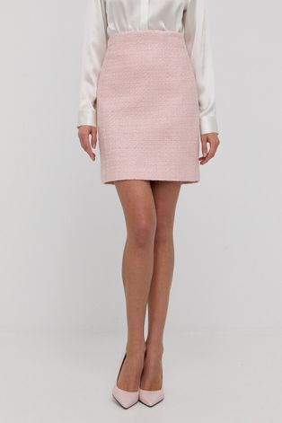 Suknja Marciano Guess boja: ružičasta, mini, ravna