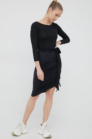 Suknja Calvin Klein Performance boja: crna, midi, ravna