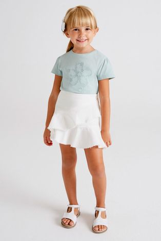 Детская юбка Mayoral цвет бежевый mini расклешённая