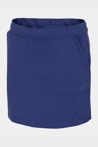 4F spódnica dziecięca kolor granatowy mini prosta